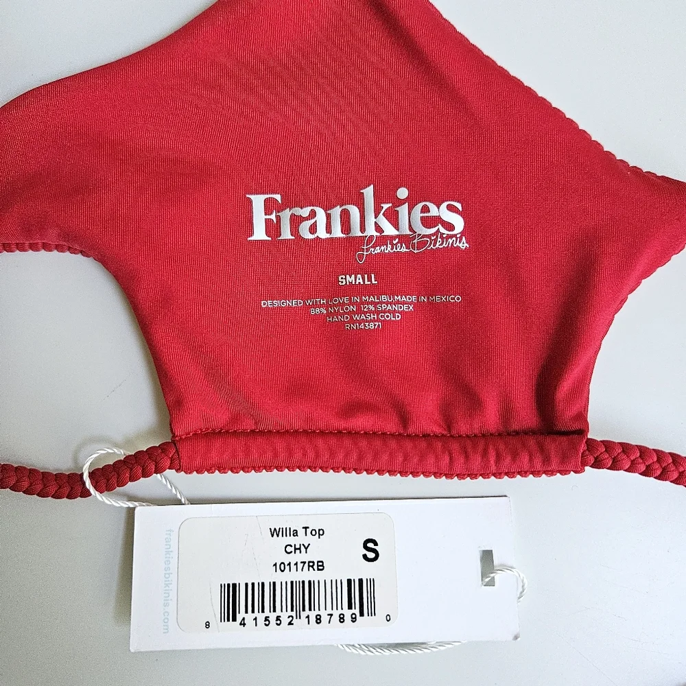 NWT Frankies Bikinis Set - Willa top, Gavin bottom - Cherry Red Small